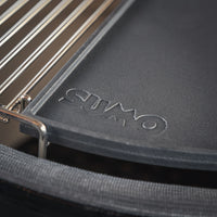 Dobbeltstående grill og stegeplade i støbejern