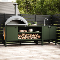 UMAMI udendørskøkkenpakke, vaskemodul samt modul 3, grøn