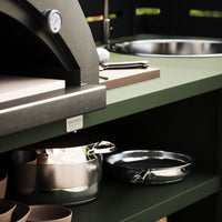 UMAMI udendørskøkkenpakke, vaskemodul samt modul 3, grøn