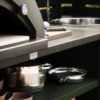 UMAMI udendørskøkkenpakke, vaskemodul samt modul 3, grøn / rustfri