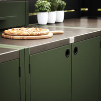 UMAMI udekøkkenpakke, vaskemodul, modul 1 og modul 2, grøn / rustfri