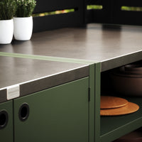 Specialpris UMAMI udekøkken modul 1 + 2 inkl. overtræk, grøn / rustfri