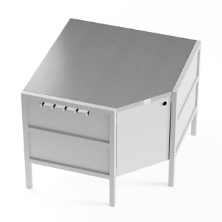 UMAMI utekjøkkenpakke, vaskemodul, hjørnemodul, modul 3, hvit / rustfritt