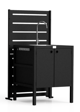 RAMA brise-vue 1 section haute, noir, L80 x P30 x H153 cm