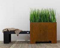 BOTANI bænk og krukke, sort / corten