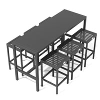 UMAMI barbord 172cm med 6 barstole, sort