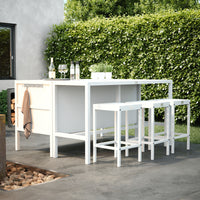 UMAMI barbord 172cm med 6 barstoler, hvit