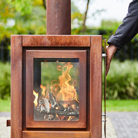 QUARUBA XL vedkamin - Fyra glas