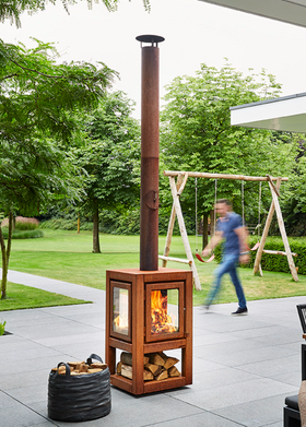 QUARUBA XL poêle à bois - Quatre vitres