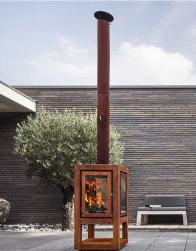 QUARUBA XXL poêle à bois - Quatre vitres