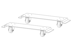 Jeu de roulettes pour pots d'extérieur ROS (1 paire)