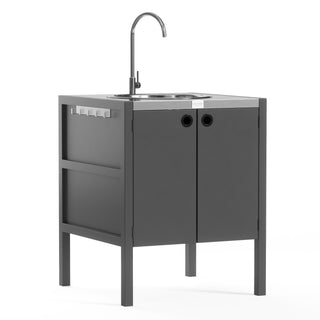 UMAMI udekøkkenpakke, vaskemodul samt modul 3, sort / rustfrit