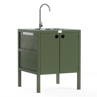 UMAMI udendørskøkkenpakke, vaskemodul samt modul 3, grøn