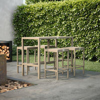 UMAMI barbord 123cm med 4 barstole, beige