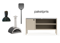 Nonno Lillo ved + tilbehør + Umami modul 3, beige / rustfrit