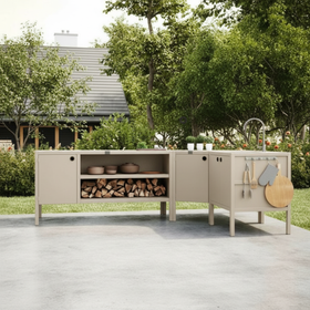 UMAMI utekjøkkenpakke, vaskmodul, hjørnemodul, modul 3, beige