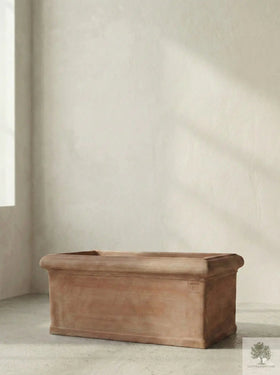 Terracotta potte - rektangulær - 81 cm længde - 41 cm bredde - 35 cm højde