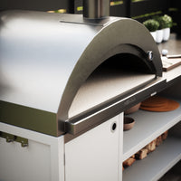 UMAMI ensemble cuisine extérieure, module évier, module d’angle, module 3, blanc / inox