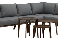 Roxo hjørnesofa med sofabord - brun / grå