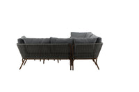 Roxo hjørnesofa med sofabord - brun / grå