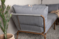 Roxo hjørnesofa med sofabord - brun / grå