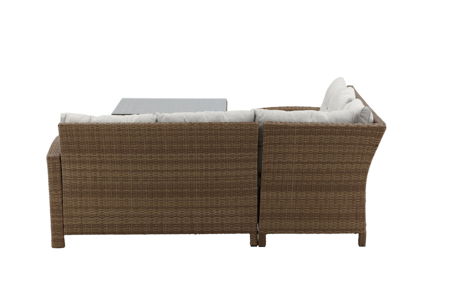 Watford hjørnesofa med sofabord - natur / beige