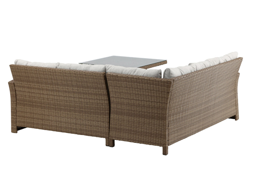 Watford hjørnesofa med sofabord - natur / beige