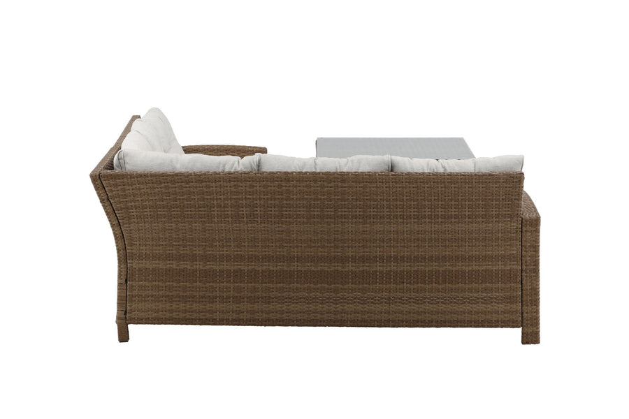 Watford hjørnesofa med sofabord - natur / beige