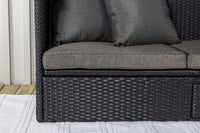 Nopy solsäng med tak - svart / grå