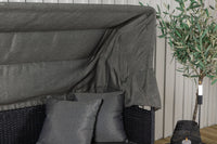 Nopy solsäng med tak - svart / grå