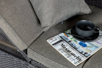 Nopy solsäng med tak - svart / grå