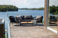 Andorra sofa gruppe med sofabord - sort/grå