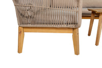 Chania hjørnesofa med sofabord - latte/akacie