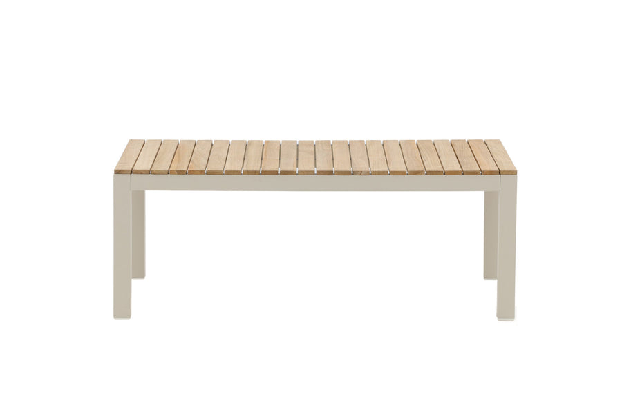 Brasilia sofabord - beige alu / teak