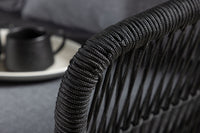 Chania hjørnesofa med sofabord - sort/akacie