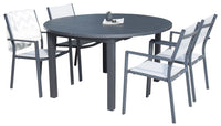 Ensemble de repas rond Marbella avec chaises Copacabana 