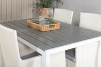 Ensemble repas rectangulaire Break avec chaise à accoudoirs Malin 