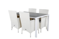 Ensemble repas rectangulaire Break avec chaise à accoudoirs Malin 