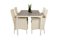 Ensemble repas rectangulaire Break avec chaise à accoudoirs Malin 