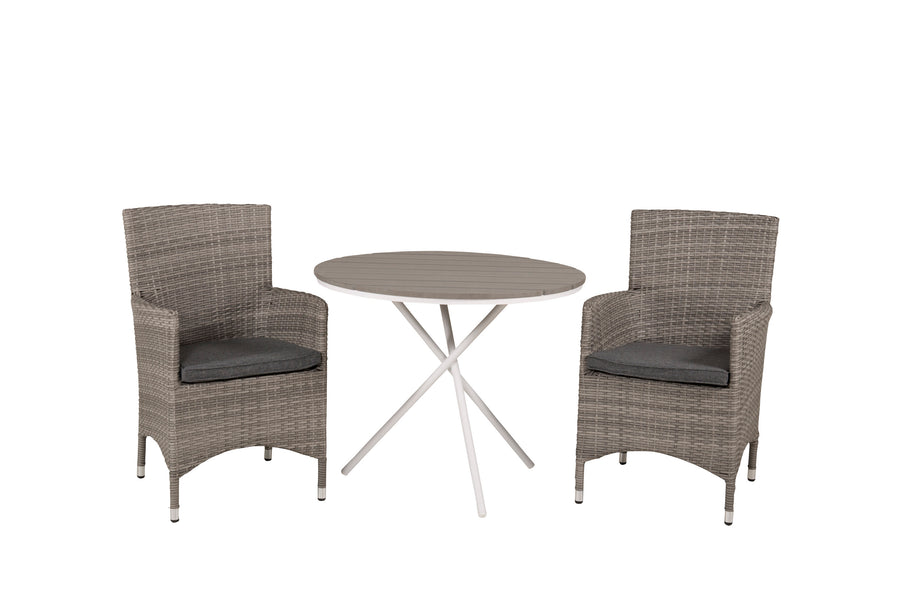 Spisegruppe Parma med stolene Malin 