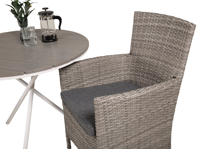 Spisegruppe Parma med stolene Malin 