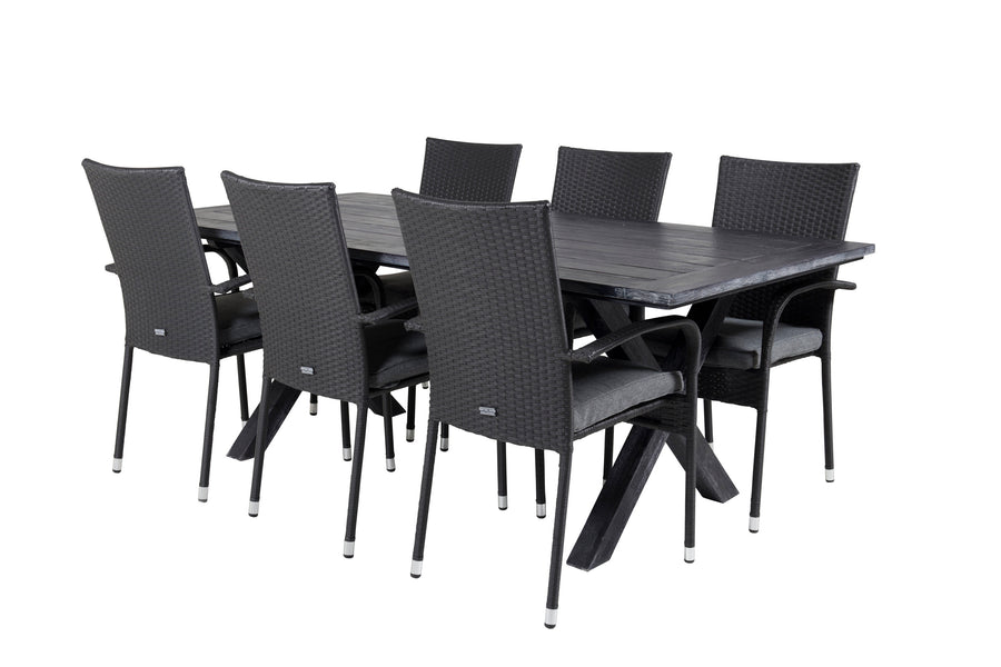 Spisegruppe Rives med stolene Anna 