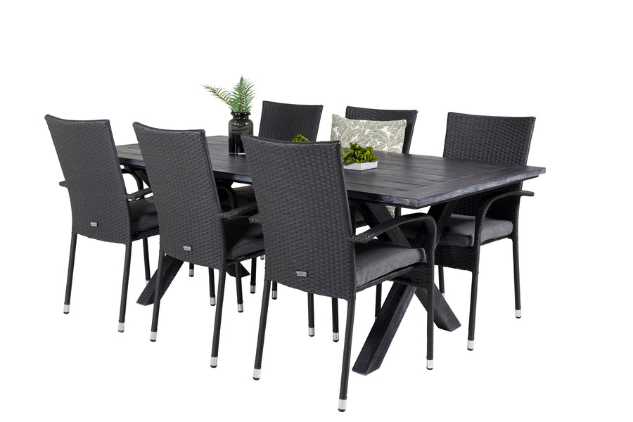 Spisegruppe Rives med stolene Anna 