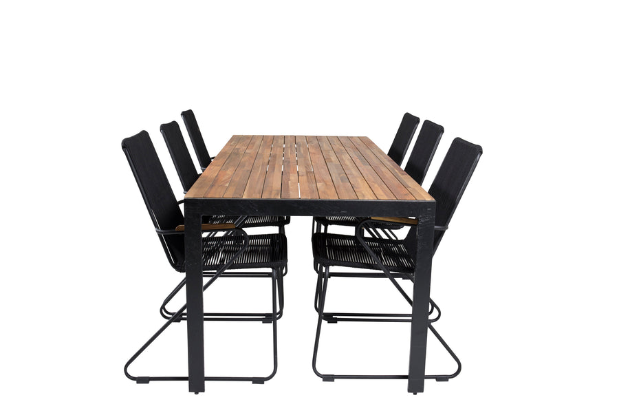 Bois Rektangulär Matgrupp