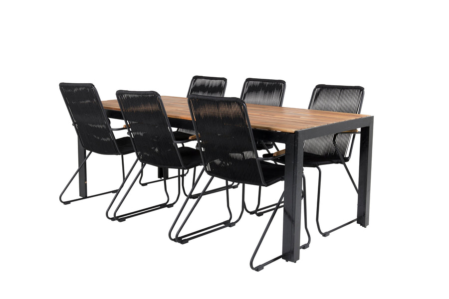 Bois Rektangulär Matgrupp