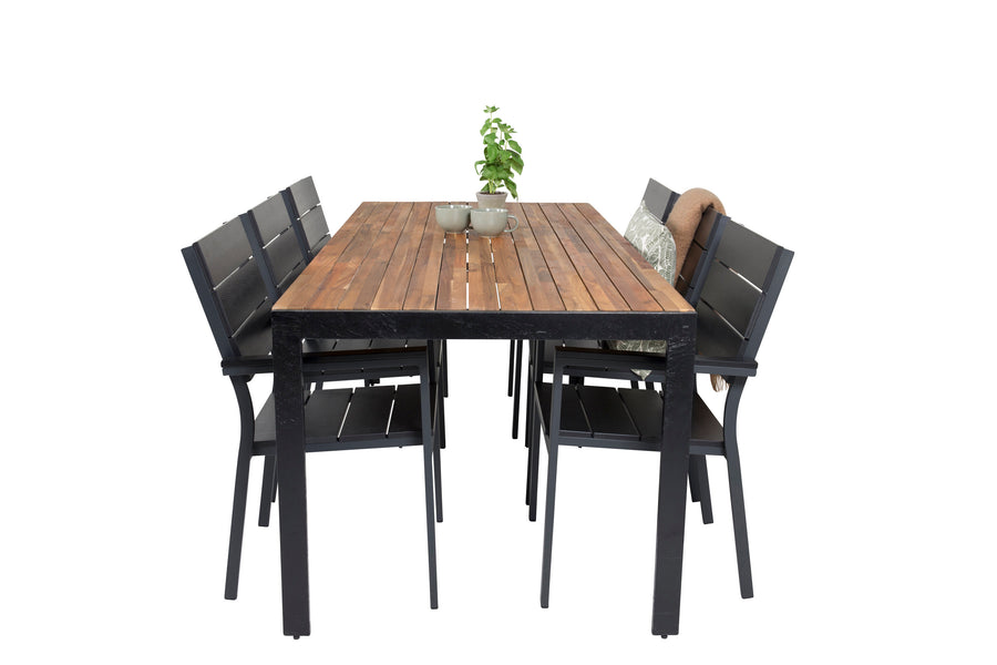 Bois Rektangulær Spisegruppe 