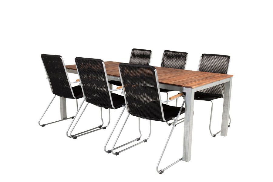 Matgrupp Zenia med stolarna Bois