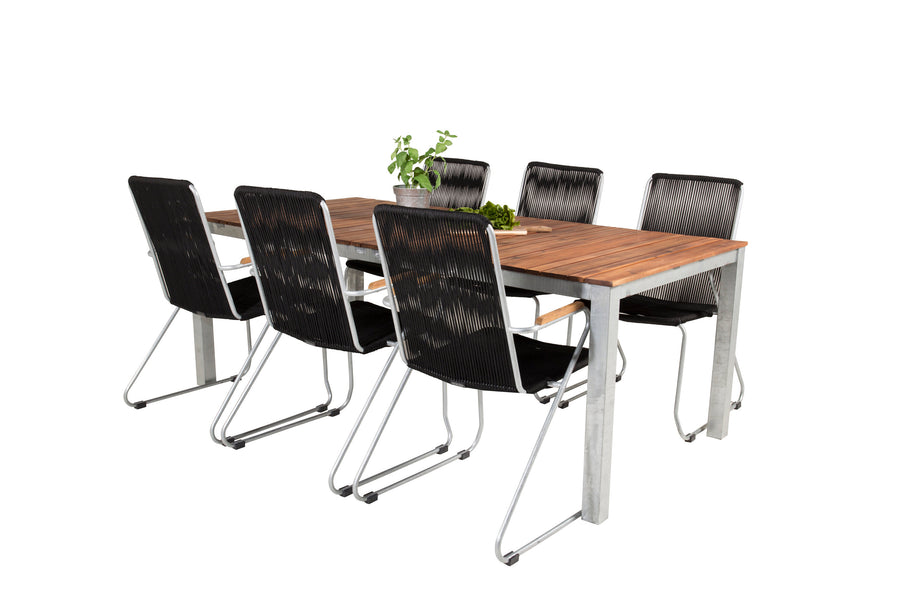 Matgrupp Zenia med stolarna Bois