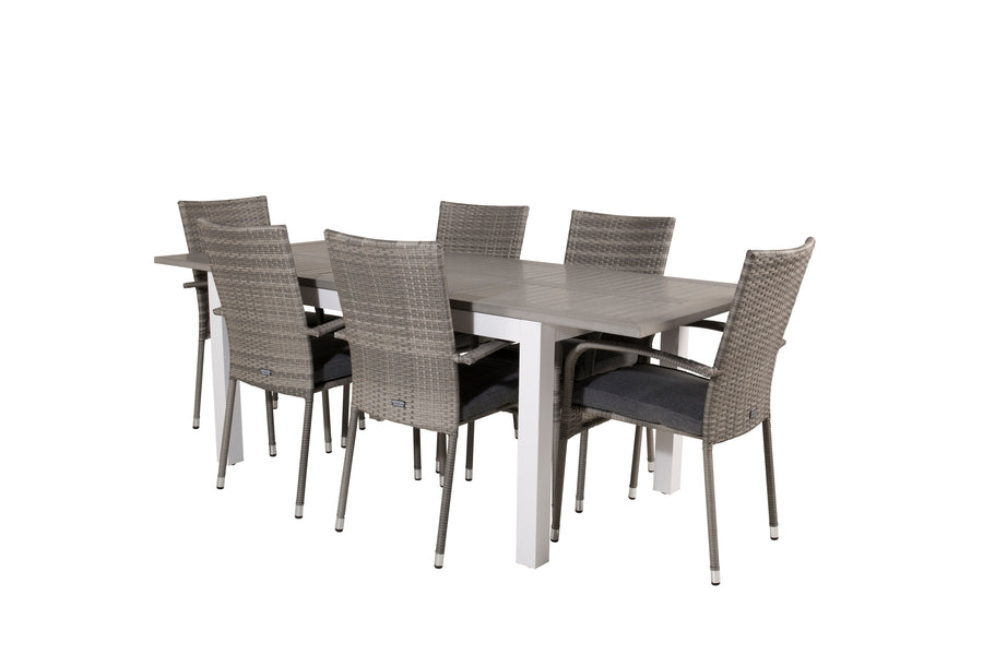 Spisegruppe Albany med stolene Anna 