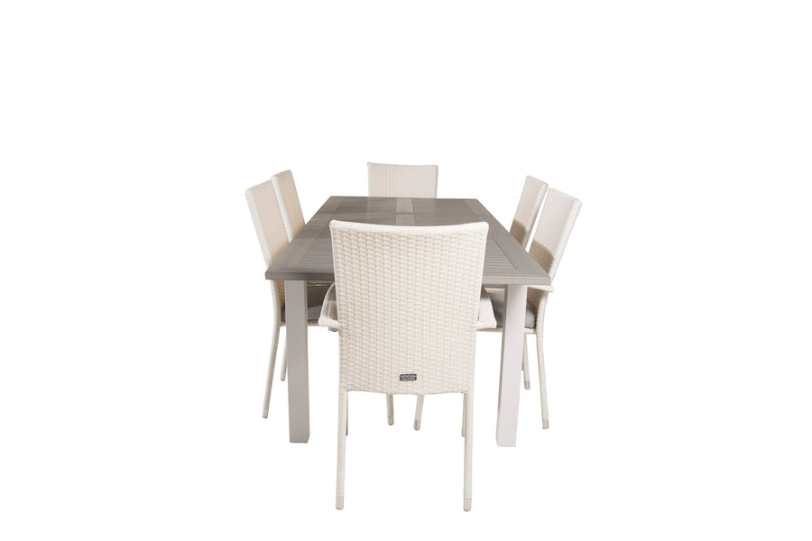 Spisegruppe Albany med stolene Anna 